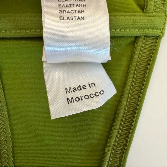 NWT ERES “Roller Pop” Button Detail Halter Bikini Top Full Cup Green - Picture 13 of 16